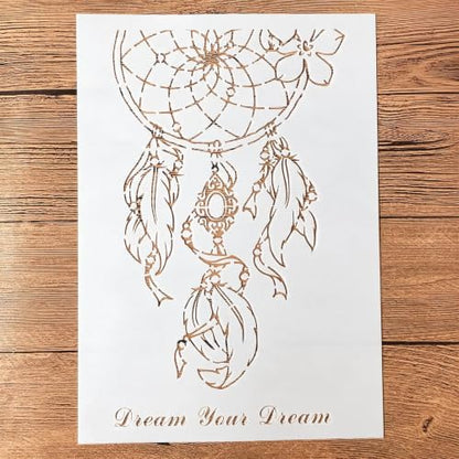 TIAMECH A4 Reusable Your Dream Catcher Stencil for Painting - style: Halloween Horror Skull