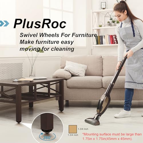 PlusRoc 4 Pack Anti-Rust Wheels for Furniture, Stainless Steel - style: Stainless Steel Ball