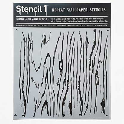 Stencil1 Wood Grain Pattern Stencil 11" x 11" Rustic Farmhouse Wall Decor