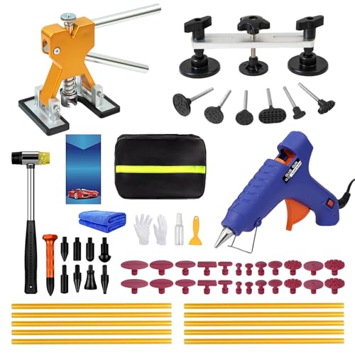 59PCS Dent Puller Kit, Paintless Dent Repair Kit with Bridge Puller - size: Dent Puller Kit-59 Pack