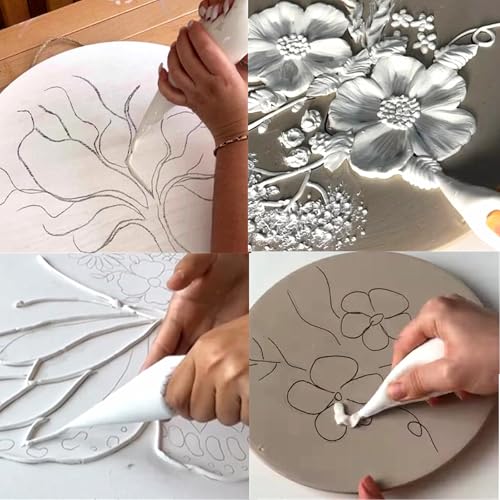 JAJADO 10.14 oz/300ml Acrylic Modeling Paste with 13 Pcs Painting Tools - color: White Modeling Paste+Palette Knife+Scrapers Tools