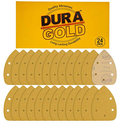 Dura-Gold Mouse Detail Sander Sandpaper Sanding Sheets, 5 Hole, 60 Grit - size: 60-Grit