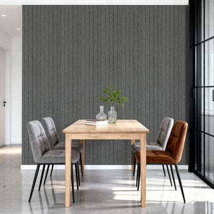 3D Wall Panel Peel and Stick, 15.7 x 118 in, Dark Gray - color: Dark Gray