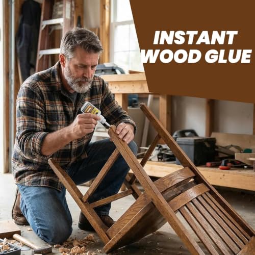 Wood Super Glue 60 Gram Clear Instant CA Glue for Woodworking Wooden Crafts - size: 2oz-thick