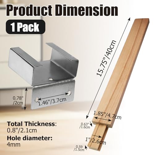 Luomorgo Wooden Drawer Slides, 16 Inch, Bottom Mount, 1 Pack