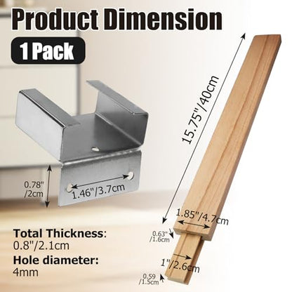 Luomorgo Wooden Drawer Slides, 16 Inch, Bottom Mount, 1 Pack