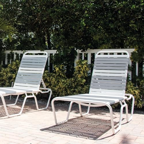 LukLoy 2" Wide 60ft Long Vinyl Straps for Patio Chairs Repairs, Grey - color: Grey, size: 60 Ft strap + 60 rivets