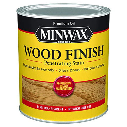 Minwax Wood Finish, Ipswich Pine, 1 Quart - color: Ipswich Pine, size: 0.25 Gallon