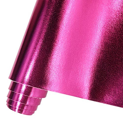 HYANG Smooth Solid Color Dark Pink Faux Leather Sheets 1 Rolls 12"X53" (30cmX135cm),Faux Leather is Great for, Bows,Earrings Handmade DIY Craft Projects Making - color: Dark Pink