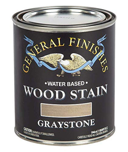 General Finishes Water Based Wood Stain, 1 Quart, Graystone - color: Graystone, size: 1 Quart