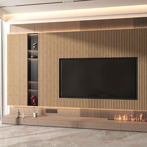 Wood Slat Peel and Stick Wallpaper Textured Contact Paper 17.3''×118'' - size: 17.3" x 118"