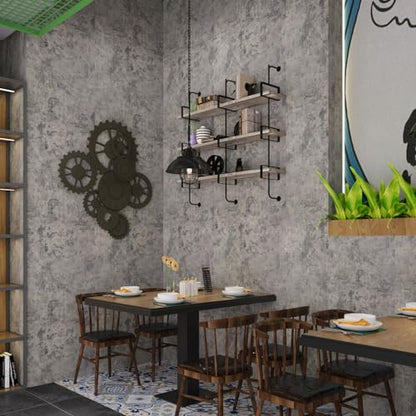 BAYYA Extra Wide Concrete Textured Wallpaper Peel Stick Light Grey Matte Thicken 31.5x197inch Retro Industrial Style Contact Paper Waterproof Self-Adhesive Cement Wall Sticker Vinyl Wrap Earthy Gray - color: Gray, size: 31.5" x 197"