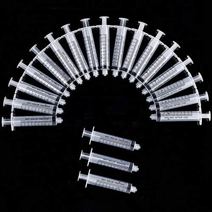 TecUnite 10 ml 20 Pack Plastic Syringes Without Needle for Liquid and Craft - size: 10 ML