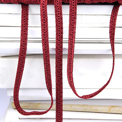 6.5 Yard Handmade Basic Trim,0.59" Diameter Gimp Braid-Red - color: red, size: 6.5