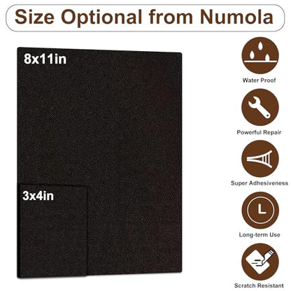Numola Leather Repair Patch, 3×4 Inch Self-Adhesive Dark Brown - color: Dark Brown, size: 3×4inch