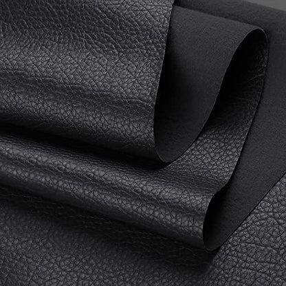 Mybecca Faux Leather Fabric Calf Champion Black (1 Yard)(3 Feet x 4.5 Feet) - color: Black
