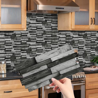 Peel and Stick Backsplash Tile Wall Stickers 24pcs 9.68x4.72 inch - color: Hzw-xy-htp-102