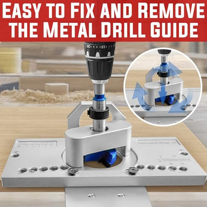35mm Concealed Cabinet Hinge Jig Quick Clamp Dust Port Drill Guide Tool