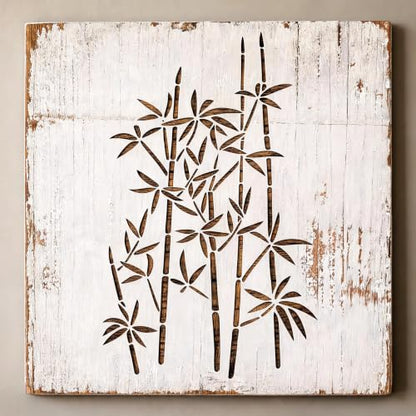 TIAMECH A4 Reusable Oriental Bamboo Tree Stencil for Painting - style: Oriental Bamboo Tree