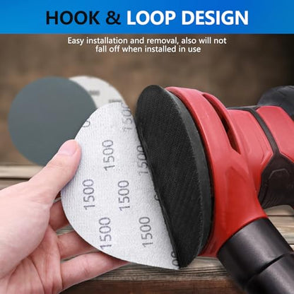 VIBRATITE 1500 Grit 5 Inch Hook & Loop Sanding Discs, 70PCS - size: 5 Inch (1500 Grit)
