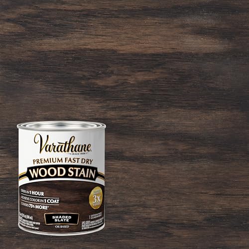 Varathane Premium Fast Dry Shaded Slate Wood Stain - color: Shaded Slate, size: 1 Quart (Pack of 1)