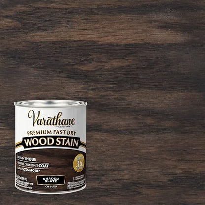 Varathane Premium Fast Dry Shaded Slate Wood Stain - color: Shaded Slate, size: 1 Quart (Pack of 1)