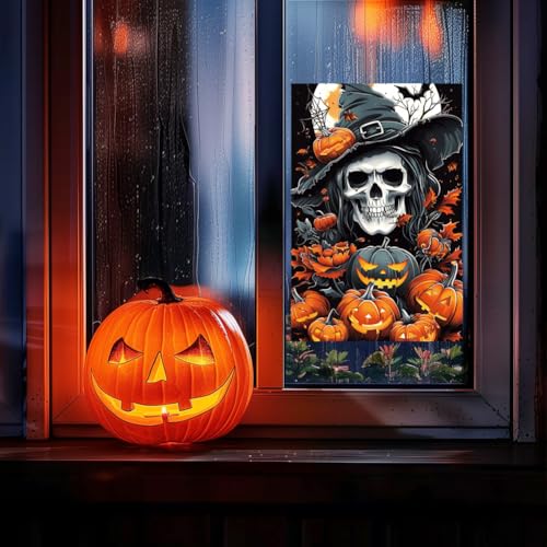 Peacoblue Halloween Skull Rub On Transfers for Furniture Craft 6"x12" - style: Halloween Skull