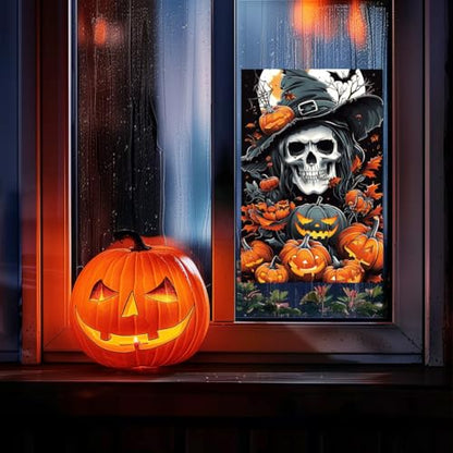 Peacoblue Halloween Skull Rub On Transfers for Furniture Craft 6"x12" - style: Halloween Skull
