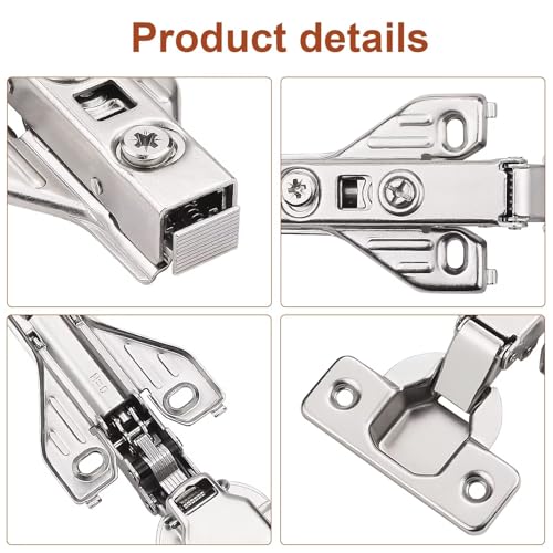 Probrico 24 Pairs Soft Closing Cabinet Hinges - Full Overlay Concealed Face Frame Corner for Kitchen Cabinets - size: 24 Pairs