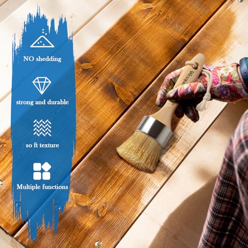 Wesquer 5-Pack All in One Paint Brush - Chalk & Wax Brushes for Furniture