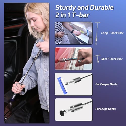 VEXTRO Dent Puller Kit - Paintless Dent Repair Kit for Car Door Dings - size: PDR Kit-3