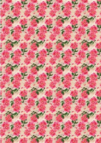 Dixie Belle A1 Rice Decoupage Paper - Vintage Wallpaper - 23.39"" x 33.11"" - size: Winter Gallop