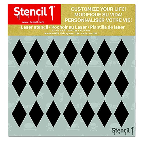 Stencil1 Diamonds Pattern Stencil 5.75" x 6" Geometric Wall Decor - color: Diamonds Pattern Stencil 5.75" x 6"