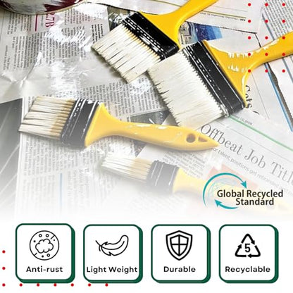 Not Chip Brush, Paint Brushes for Walls 4 inch 14 Pack, S.Chip Brush Never Lose Bristles - Small Package, 100% Plastic, for Paint, Glues, Stains and Completely Recyclable - size: 4 inch, 14 pcs