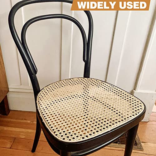 16" Width x 3.3 Feet Cane Rattan Webbing Roll for Caning Projects, Cane Webbing Sheet, Natural Pre-Woven Open Mesh for Furniture Chair Cabinet Ceiling Bed Door - size: 16in W x 3.3ft L