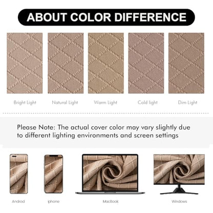 Genina Waterproof Chair Covers for Dining Room and Kitchen - Parsons Chair Covers (Khaki, 6 PCS) - color: Khaki, size: 6 PCS