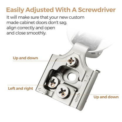 Ravinte 3/8 Inch Overlay Soft Close Hinge Kitchen Cabinet Hinges 50 Pack - size: 3/8 inch Overlay