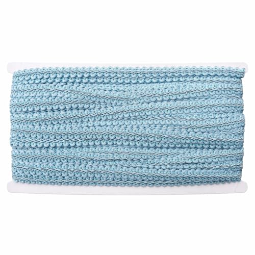 Sedona Designz 1/2” French Braid Gimp Trim – 15 Yards Bolt – Decorative Upholstery & Sewing Trim for Furniture, Curtains, Pillows, Crafts & Home Décor Projects - Baby Blue - color: Baby Blue