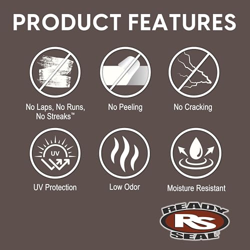Ready Seal Exterior Wood Stain & Sealer, Redwood, 5 Gallon - color: Redwood, size: 5 Gallon