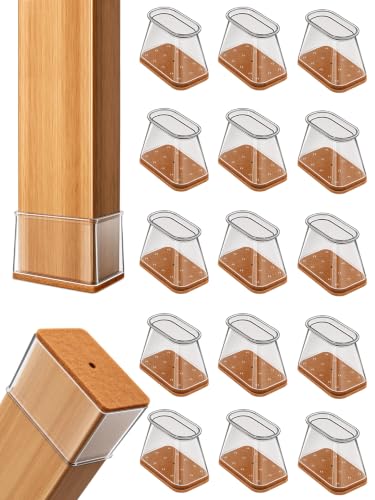 Chair Leg Floor Protectors Rectangle Caps Covers Furniture Pads - size: Medium