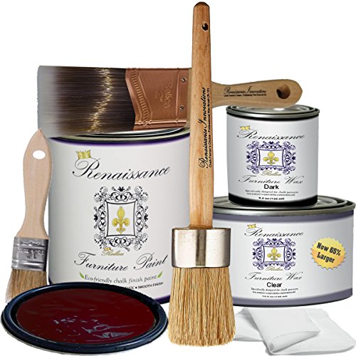 Retique It Chalk Furniture Paint by Renaissance DIY, Wax Kit, 58 Venetian Red - color: 58 Venetian Red