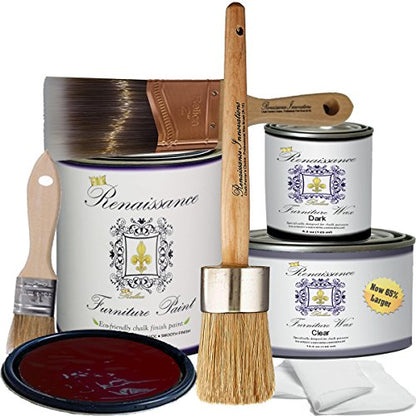 Retique It Chalk Furniture Paint by Renaissance DIY, Wax Kit, 58 Venetian Red - color: 58 Venetian Red