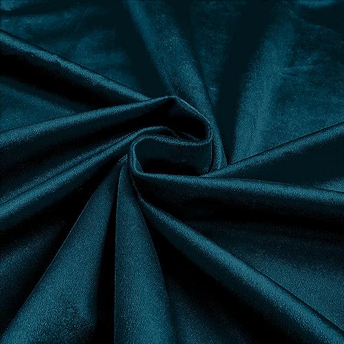 58/59" Wide Upholstery Royal Velvet Fabric, 100% Polyester Upholstery Fabric (1 Yard, Teal) - color: Teal