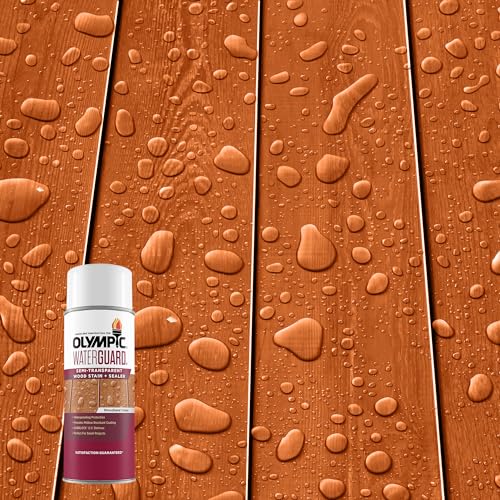 Olympic WaterGuard 11.75 oz Woodland Cedar Wood Stain & Sealer - color: Woodland Cedar, size: 11 oz., style: No sheen