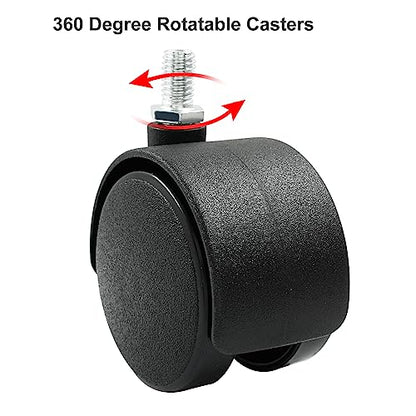 2 Inch Swivel Caster Wheels, M8 Threaded Stem, 4pcs - style: 2 Inch Stem