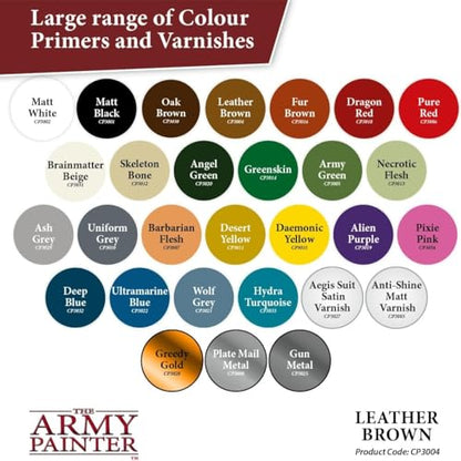 The Army Painter, Colour Primer Leather Brown, 400 ml acrylic spray - color: Leather Brown