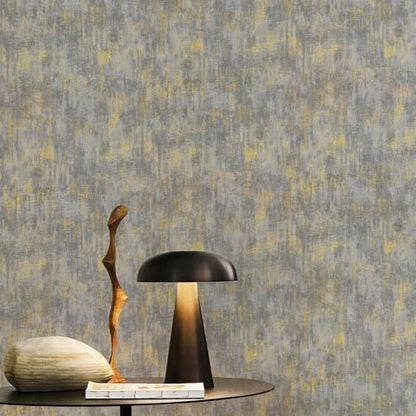 HueBurst Gray Gold Metallic Wallpaper Peel and Stick 17.3"x120" - color: Light Gray, size: 17.3" x 120"