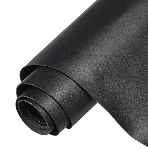 PATIKIL PU Faux Leather Fabric Nappa Grain 2 Yards Length 72"x55"x0.035" Soft Synthetic Leather Material Sheets 1.2mm Thick for Bags DIY Crafts, Black - color: Black, size: 55"x72"x0.035"