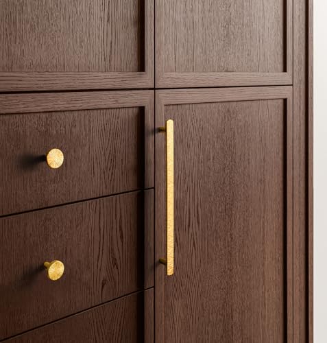 Goo-Ki 7-1/2 Inch（192mm Hole Centers Luxurious & Sturdy Gilded Ray Cabinet Handls,Polished Rich Gold Cabinet Pulls for Kitchen,Drawer,Cupboard & Wardrobe,6 Pack - color: Polished Rich Gold, size: 7.6 inch (192 mm) Hole Centers, style: Pulls With No Backpl