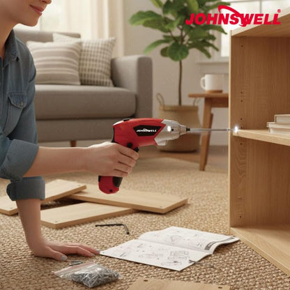 3.6V (RED) CORDLESS SCREWDRIVER 32+1pc USB Small Power Screwdriver Set.